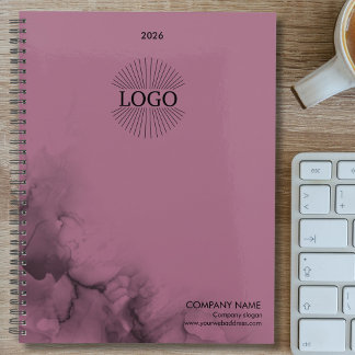 Logo Black Blush Pink Business 2026 Planner Planer