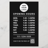 Logo "Black Business Opening Hours" - Code Flyer (Hinten)