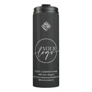 Logo Black Business QR CODE Corporate Marketing Thermosbecher