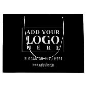 Logo | Black Company Minimalistisch Modern Große Geschenktüte (Vorderseite)