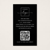 Logo black faux golden wave Photo logo QR code (Rückseite)