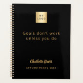 Logo black gold motivational quote business 2026 planer (Vorderseite)
