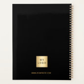 Logo black gold motivational quote business planer (Rückseite)
