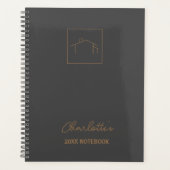 Logo Black Gold, Real Anwesen Business Notebook Planer (Vorderseite)