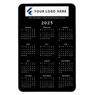 Logo Black Monthly Kalender 2025 Magnet