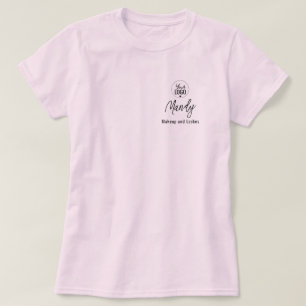 Logo Black Schrift Mitarbeiter Name Business Make- T-Shirt