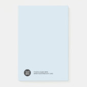 Logo-Blau Custom Your Company Post-it Klebezettel (Vorderseite)