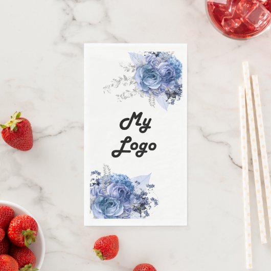 Logo blau florieren serviette (Beispiel)
