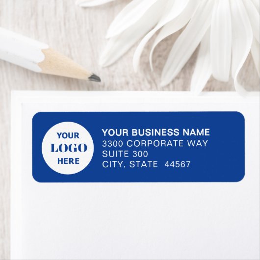 Logo-Blaue Rücksendeadresse für benutzerdefinierte (Insitu)