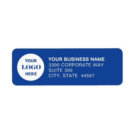 Logo-Blaue Rücksendeadresse für benutzerdefinierte (Vorne)