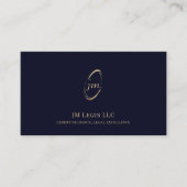 Logo "Blue Beruflich Luxury Initials" Visitenkarte (Vorderseite)
