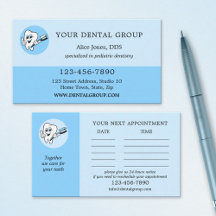 Logo Blue Dentin Termination Business Card