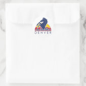 Logo "Blue Horse Denver" Runder Aufkleber (Tasche)