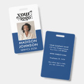 Logo "Blue Name ID" für das benutzerdefinierte Fot Ausweis (Vorder- & Rückseite)