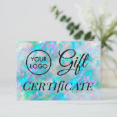Logo Blue Opal Geschenkgutschein (Stehend Vorderseite)