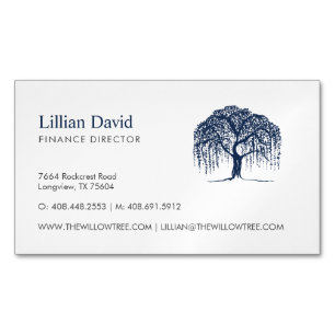 Logo "Blue Willow Tree" Magnetische Visitenkarte