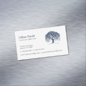 Logo "Blue Willow Tree" Magnetische Visitenkarte (Beispiel)