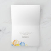 Logo Blue Yellow Balloons Corporate Happy Geburtst Karte (Innenseite)