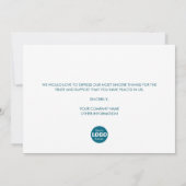 Logo "Blue Yellow Science Business" Dankeskarte (Rückseite)