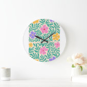 Logo-Blumen-Uhren  Große Wanduhr (Zuhause)