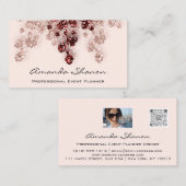 Logo-Blush für Event-Planner-Couch QrCode-Foto Visitenkarte (Vorne/Hinten)