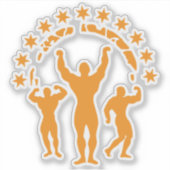 LOGO BODYBUILDING 9 ETOILE AUFKLEBER (Vorderseite)