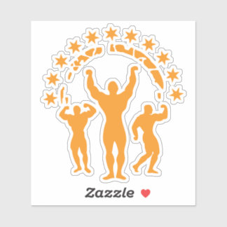 LOGO BODYBUILDING 9 ETOILE AUFKLEBER
