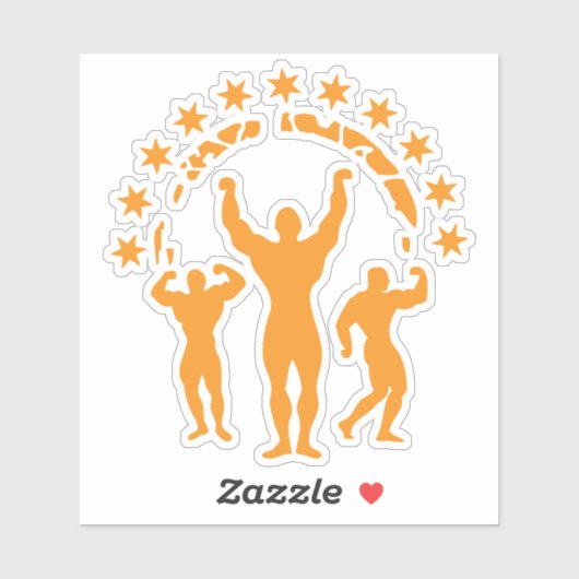 LOGO BODYBUILDING 9 ETOILE AUFKLEBER (Blatt)