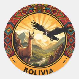 Logo Bolivia Runder Aufkleber