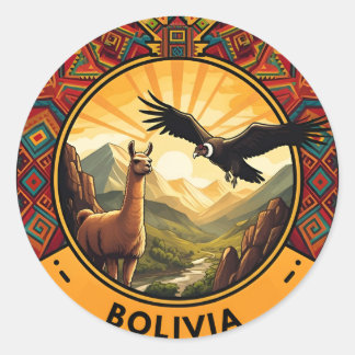 Logo Bolivia Runder Aufkleber