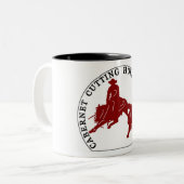 Logo-Bordeaux Tassen-Cabernets CHA Blanc Zweifarbige Tasse (Vorderseite Links)