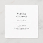 Logo Botanische Vegetation Eukalyptus Square Quadratische Visitenkarte (Rückseite)