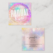 Logo-Boutique Shop-Glitzer Logo-Logo Quadratische Visitenkarte (Vorne/Hinten)