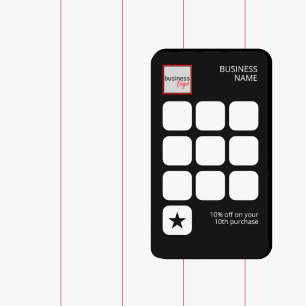 LOGO BRAND BERUFLICH COMPANY BLACK LOYALTY CARD VISITENKARTE