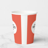 Logo-Branding für Minimalistische Rote Orange Pappbecher (Rechts)