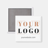Logo-Branding für Square Company und Website Magnet (Vorderseite/Rückseite)