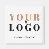 Logo-Branding für Square Company und Website Magnet (Vorne)