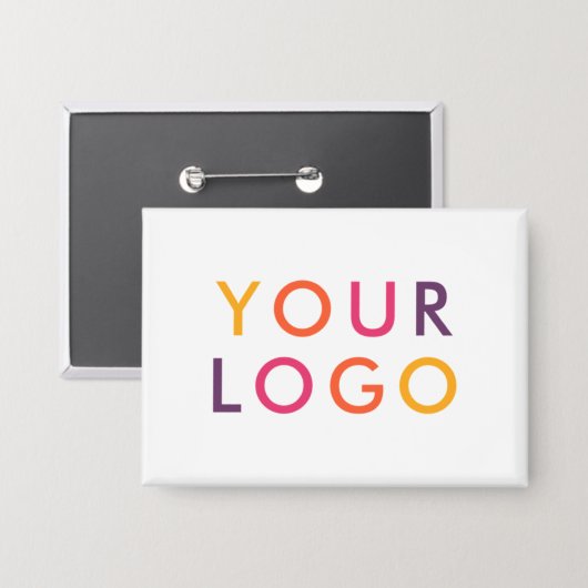 Logo-Branding für Unternehmen Button (Vorderseite/Rückseite)