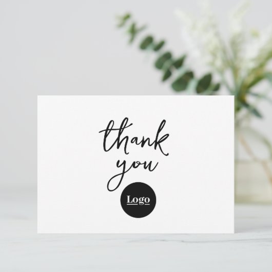 Logo-Branding für Unternehmen Dankeskarte (Stehend Vorderseite)