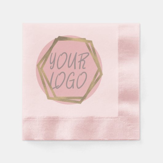 Logo-Branding für Unternehmen Fügen Sie Ihren Text Serviette (Vorderseite)