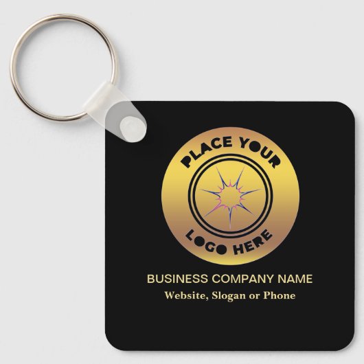 Logo-Branding für Unternehmen Gold Custom Schlüsselanhänger (Vorderseite)
