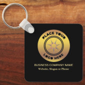 Logo-Branding für Unternehmen Gold Custom Schlüsselanhänger (Vorderseite)