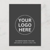 Logo-Branding für Unternehmen grau Postkarte (Vorderseite)