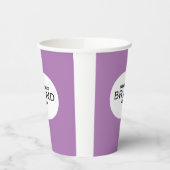 Logo-Branding für Unternehmen Minimalistisch Lila Pappbecher (Links)