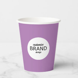 Logo-Branding für Unternehmen Minimalistisch Lila Pappbecher