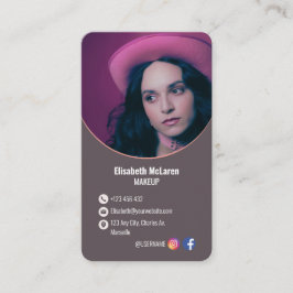 Logo-Branding Moderne Makeup Artist Business Cards Visitenkarte