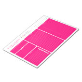Logo Bright Pink Girly Undated Daily Planner Notizblock (angewinkelt)