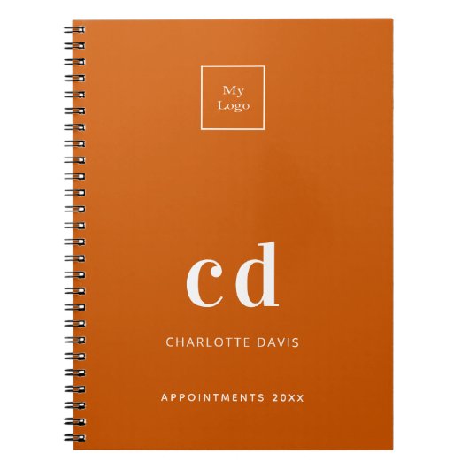 Logo-Bronze-Monogramm Notizblock (Vorderseite)