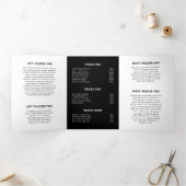 Logo-Broschüre Schwarz und Weiß Dreifach Gefaltete Karte (Innenseite)