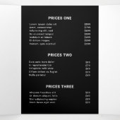 Logo-Broschüre Schwarz und Weiß Dreifach Gefaltete Karte (Innenseite Mitte)